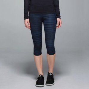 Lululemon | Top Speed‎ Crops Good Vibes Deep Navy Black Size 4